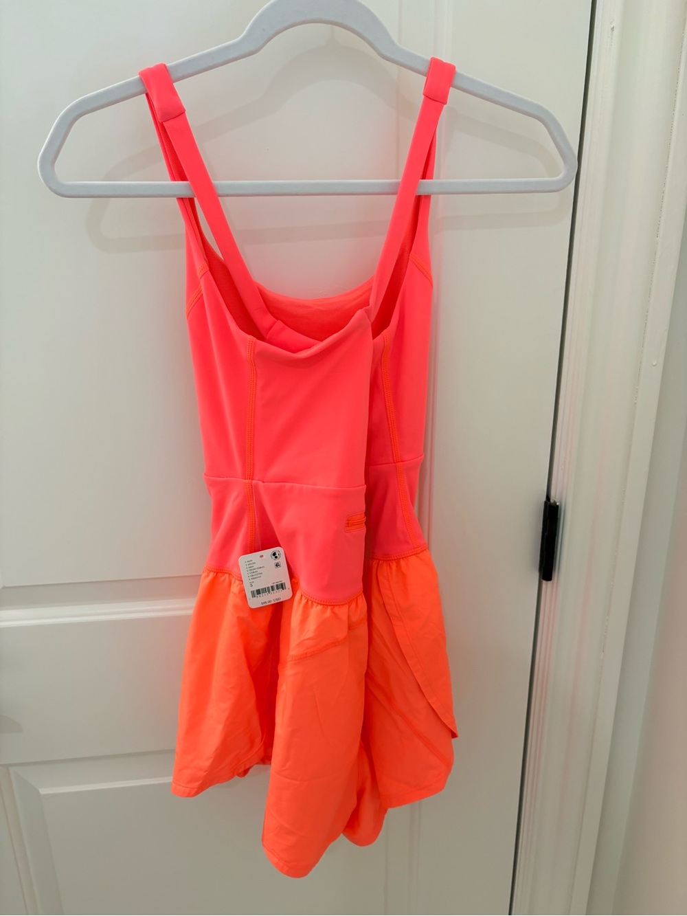 Free People Movement Neon Coral Righteous Runsie Bodysuit - Picture 4 of 4